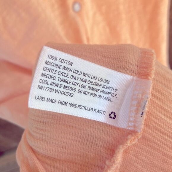 Target Cotton Ruffle Butterfly Sleeve Snap Button Back Midi Dress-orange/coral - Picture 9 of 10